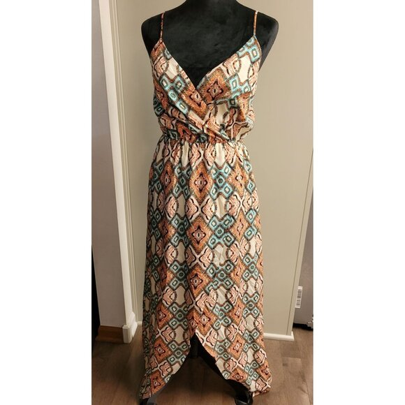 Lavender Brown Maxi Dress Multi-Color Adjustable Straps Size M MSRP $177 - Picture 13 of 13